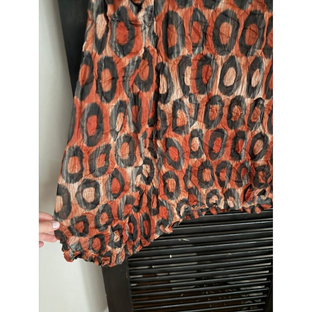 Lisa Bayne Crinkle Dress Size L Asymmetrical - Picture 7 of 8